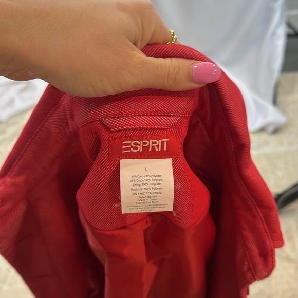 Red Button-Up Coat - Picture 4 of 4